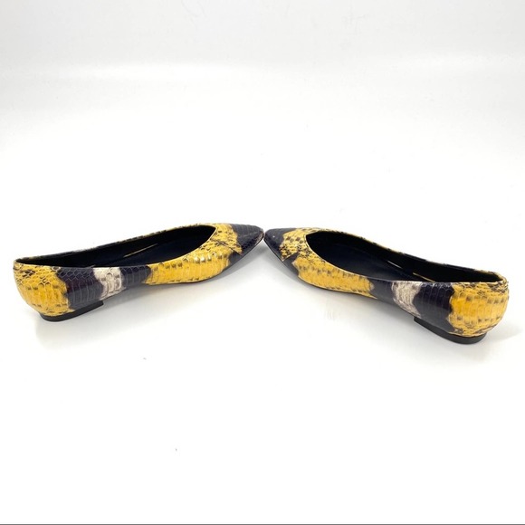 Sandro Ambra Leather Ballerina Pointed Flats - Picture 9 of 12